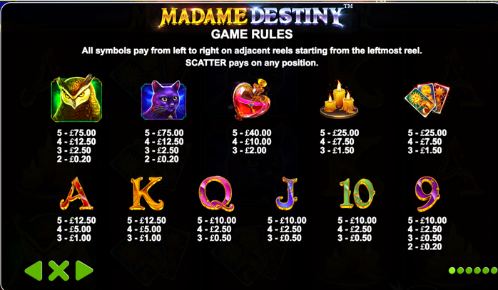 รีวิว สล็อต Madame Destiny™ - การแข่งขันสล็อตฟรีพร้อมรางวัลเงิน